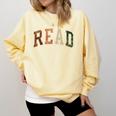 Reading Tee Read Books Teacher Librarian Book Lover Bookworm Comfort Colors Sweatshirt Blue Spruce