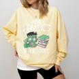 Real Zombies Read Books Zombie Comfort Colors Sweatshirt Blue Spruce