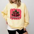 Red Raspberries Farm Fresh Since 1987 Nostalgia Comfort Colors Sweatshirt Blue Spruce