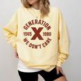 Retro Gen X 1965-1980 Sarcastic Nostalgia Graphic Comfort Colors Sweatshirt Blue Spruce