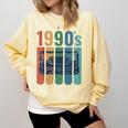 Retro Nineties Style Audio Tape Nostalgia Year 1990 Comfort Colors Sweatshirt Blue Spruce