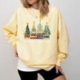Seasons Readings All Booked For Christmas Book Reading Lover Comfort Colors Sweatshirt Blue Spruce
