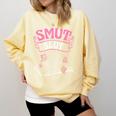SMUT Slut Provocative Literature Book Club Book Reading Comfort Colors Sweatshirt Blue Spruce