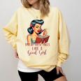 Smutty Spicy Book Reader Spread Those Pages Like A Good Girl Comfort Colors Sweatshirt Blue Spruce