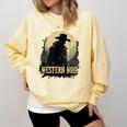 Spaghetti Western Cowboy Culture Classic Western Nostalgia Comfort Colors Sweatshirt Blue Spruce