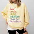 Stop Book Banning Pro Library Comfort Colors Sweatshirt Blue Spruce