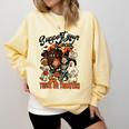 Support Your Local Trick Or Treaters Retro Spooky Nostalgia Comfort Colors Sweatshirt Blue Spruce