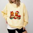 ’Tis The Season To Be Reading Book Lover Comfort Colors Sweatshirt Blue Spruce