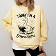 Today I'm A Serious Goose Animal Reading Book Lovers Comfort Colors Sweatshirt Blue Spruce Today I'm A Serious Goose Animal Reading Book Lovers Comfort Colors Sweatshirt Blue Spruce