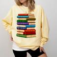 History Month Educated Black Leaders Reading Books Comfort Colors Sweatshirt Blue Spruce