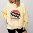 Tracking Adjustments Required Nostalgia VHS Retro Tape Comfort Colors Sweatshirt Blue Spruce