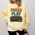 VHS Cassette Retro Analog Nostalgia Theme Premium Comfort Colors Sweatshirt Blue Spruce VHS Cassette Retro Analog Nostalgia Theme Premium Comfort Colors Sweatshirt Blue Spruce