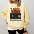 VHS Tape Nostalgia Old School Technology Humor Premium Comfort Colors Sweatshirt Blue Spruce