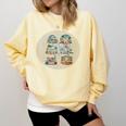 Vibey Nostalgia & Retro Charm Comfort Colors Sweatshirt Blue Spruce