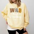 Wild About Reading Book Lover Bookworm Library Day Comfort Colors Sweatshirt Blue Spruce
