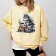Wolf Reading Book Librarian Library Wolves Comfort Colors Sweatshirt Blue Spruce Wolf Reading Book Librarian Library Wolves Comfort Colors Sweatshirt Blue Spruce
