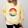 Women's Easily Distracted By Books Comfort Colors Sweatshirt Blue Spruce