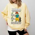 Xennial Born 1977 To 1983 Nostalgia Comfort Colors Sweatshirt Blue Spruce