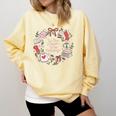 Xmas Tis The Season To Be Reading Books Pajamas Comfort Colors Sweatshirt Blue Spruce