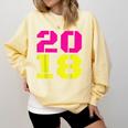 2018 Big Neon Numbers For The New Year Or Graduation Comfort Colors Sweatshirt Butter