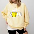 2018 Softball Senior Graduation Shirt For Girls Grad Comfort Colors Sweatshirt Butter