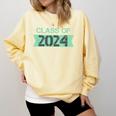 2024 Senior Class Graduation Shirt Graduate Comfort Colors Sweatshirt Butter