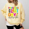 2025 Last Day Of School Autograph Kindergarten Graduation Comfort Colors Sweatshirt Butter