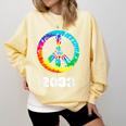 2033 Graduation Class Year Tie Dye Peace Sign Comfort Colors Sweatshirt Butter