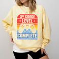 2nd Grade Level Complete Graduation Student Video Gamer Comfort Colors Sweatshirt Butter