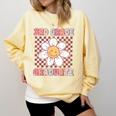 3rd Grade Graduation Cute Groovy Last Day Of Third Grade Comfort Colors Sweatshirt Butter