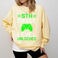 5th Grade Level Unlocked Back To School Gamer Graduation Comfort Colors Sweatshirt Butter