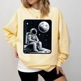 Aesthetic Spaceman Astronaut On The Moon Space Introvert Comfort Colors Sweatshirt Butter