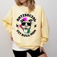 Antisocial Pit Bull Mom Pittie Introvert Dog Lover Pit Bull Raglan Baseball Tee Comfort Colors Sweatshirt Butter