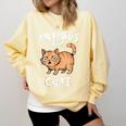 Anxious But Cute Anxiety Meme Cat Lover Introvert For Men Women Comfort Colors Sweatshirt Butter Anxious But Cute Anxiety Meme Cat Lover Introvert For Men Women Comfort Colors Sweatshirt Butter