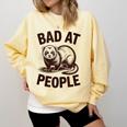 Bad At People Ferret Introvert Saying Slogan Comfort Colors Sweatshirt Butter Bad At People Ferret Introvert Saying Slogan Comfort Colors Sweatshirt Butter