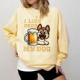 I Like Beer My Dog And Maybe 2 People Introvert Pun Comfort Colors Sweatshirt Butter I Like Beer My Dog And Maybe 2 People Introvert Pun Comfort Colors Sweatshirt Butter