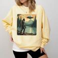 Bigfoot Sasquatch Alien Spaceship UFO Introvert Bruh Comfort Colors Sweatshirt Butter Bigfoot Sasquatch Alien Spaceship UFO Introvert Bruh Comfort Colors Sweatshirt Butter