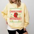 Christmas Introvert Team Introvert Introverted Xmas Comfort Colors Sweatshirt Butter