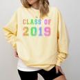 Class Of 2019 High School Graduation Date Graduate Comfort Colors Sweatshirt Butter