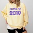 Class Of 2019 High School Graduation Purple Senior Comfort Colors Sweatshirt Butter