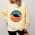 Class Of 2021 Done Senior Graduation Retro Sunset Comfort Colors Sweatshirt Butter