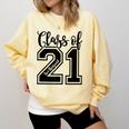 Class Of 2021 Senior 21 Cool Graduation Comfort Colors Sweatshirt Butter