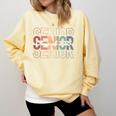 Class Of 2025 Senior 2025 Graduation Leopard Retro Rainbow Comfort Colors Sweatshirt Butter