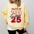 Class Of 2025 Senior 2025 Graduation Red Raglan Baseball Tee Comfort Colors Sweatshirt Butter