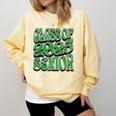 Class Of 2025 Senior Green Student Graduation Comfort Colors Sweatshirt Butter