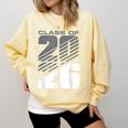 Class Of 2026 High School Senior Graduation Grey Sport Style Comfort Colors Sweatshirt Butter