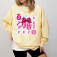 Class Of 2026 Senior Coquette Pink Bow Graduation Family Premium Tri-Blend Comfort Colors Sweatshirt Butter