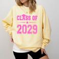 Class Of 2029 Pink Girls Shirt Graduation Comfort Colors Sweatshirt Butter
