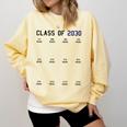 Class Of 2030 Graduation T-Shirt With Space For Handprints Comfort Colors Sweatshirt Butter