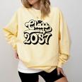 Class Of 2037 Senior Retro 2037 Grad Graduate Graduation Comfort Colors Sweatshirt Butter